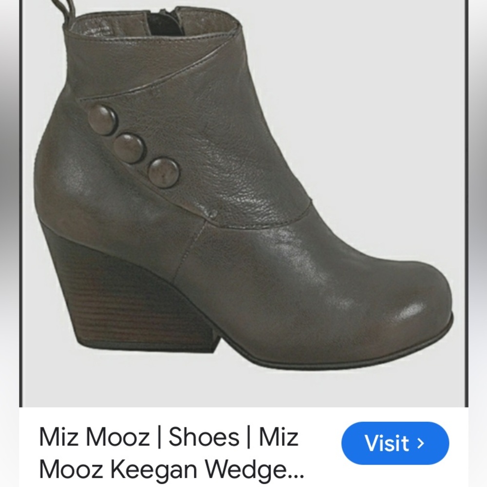 Miz Mooz New York City Burgundy Ankle Leather Boots! Side Zipper Size 9 - Picture 13 of 16